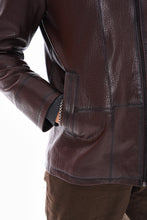Load image into Gallery viewer, The Nero Coffee Brown Leather Men Jacket