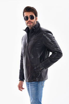 The Nero Black Leather Men Jacket
