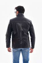 Load image into Gallery viewer, The Nero Black Leather Men Jacket