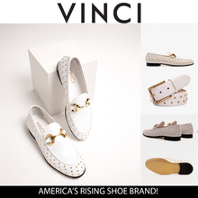 Load image into Gallery viewer, The Jupiter  Shoe White Spike Leather  Bit Dress Loafer Limited Edition Men Shoe