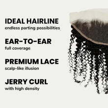 Load image into Gallery viewer, Jerry Curl 13x4 HD Lace Human Hair Frontal