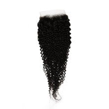 Load image into Gallery viewer, Jerry Curl 4x4 Transparent Lace Human Hair Closure