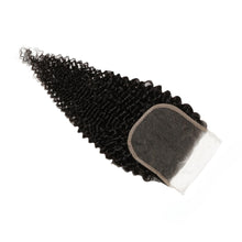 Load image into Gallery viewer, Jerry Curl 4x4 Transparent Lace Human Hair Closure
