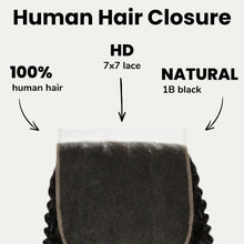 Load image into Gallery viewer, Jerry Curl 7x7 HD Lace Human Hair Closure