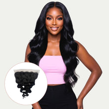 Load image into Gallery viewer, Jet Black Body Wave 13x6 HD Lace Human Hair Frontal