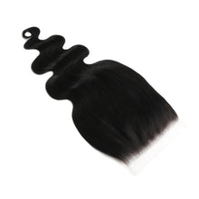Load image into Gallery viewer, Jet Black Body Wave 6x6 HD Lace Human Hair Closure