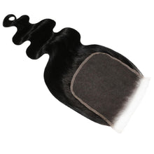 Load image into Gallery viewer, Jet Black Body Wave 6x6 HD Lace Human Hair Closure