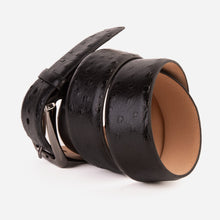 Load image into Gallery viewer, The Johannesburg Black Leather Belt