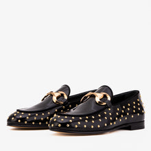 Load image into Gallery viewer, The Jupiter  Shoe Black Spike Leather  Bit Dress Loafer Limited Edition Women  Shoe