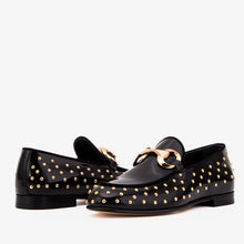 Load image into Gallery viewer, The Jupiter  Shoe Black Spike Leather  Bit Dress Loafer Limited Edition Women  Shoe