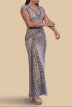 Load image into Gallery viewer, Lara 29746 - Beaded V-Neckline Dress with Cap Sleeves