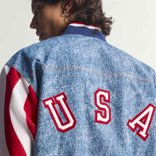 Load image into Gallery viewer, Adidas Mens Denim Graphic Track Jacket - Blue