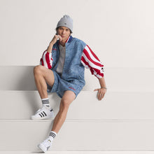 Load image into Gallery viewer, Adidas Mens Denim Graphic Track Jacket - Blue