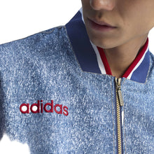 Load image into Gallery viewer, Adidas Mens Denim Graphic Track Jacket - Blue