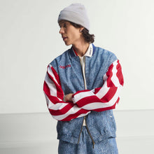 Load image into Gallery viewer, Adidas Mens Denim Graphic Track Jacket - Blue