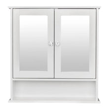 Load image into Gallery viewer, 2-Door Wall Mounted Bathroom Medicine Cabinet with Mirror in White