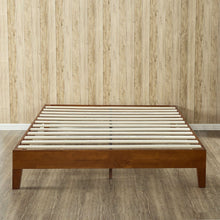 Load image into Gallery viewer, King size Modern Low Profile Solid Wood Platform Bed Frame in Cherry Finish