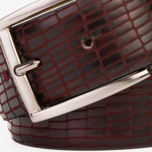 Load image into Gallery viewer, The Empire Burgundy Leather Belt