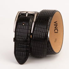Load image into Gallery viewer, The Empire Black Leather Belt
