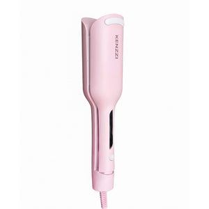 KENZZI Wave Styler 2-Barrel Hair Waver, 1.25 in, 6 Heat Settings, Pink