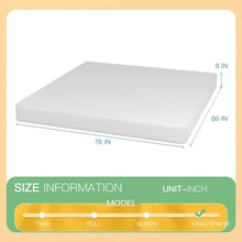 Load image into Gallery viewer, King size 8-inch Thick Medium Firm Cool Gel Memory Foam Mattress