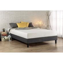 Load image into Gallery viewer, King size Modern Grey Upholstered Padded Platform Bed Fame