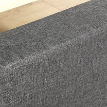 Load image into Gallery viewer, King size Modern Grey Upholstered Padded Platform Bed Fame