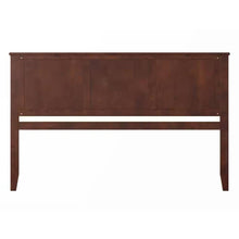 Load image into Gallery viewer, King size Traditional Style Headboard in Walnut Wood Finish