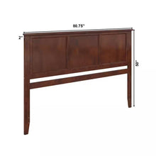 Load image into Gallery viewer, King size Traditional Style Headboard in Walnut Wood Finish