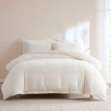 Load image into Gallery viewer, King Size 3-Piece Off White Boucle Duvet Cover Set