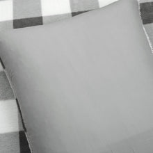 Load image into Gallery viewer, King Size Plaid Soft Faux Fur Comforter Set in Black White Grey