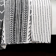 Load image into Gallery viewer, 3 Piece Scandinavian Black White Reversible Cotton Set in King