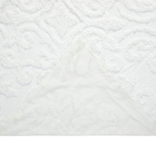 Load image into Gallery viewer, King Size 100-Percent Cotton Chenille 3-Piece Coverlet Bedspread Set in White