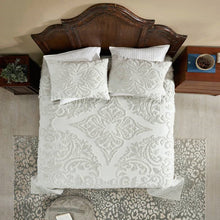 Load image into Gallery viewer, King Size 100-Percent Cotton Chenille 3-Piece Coverlet Bedspread Set in Ivory