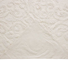 Load image into Gallery viewer, King Size 100-Percent Cotton Chenille 3-Piece Coverlet Bedspread Set in Ivory