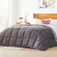Load image into Gallery viewer, King Size All Seasons Plush Light/Dark Grey Reversible Polyester Down Alternative Comforter