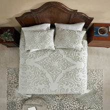 Load image into Gallery viewer, King Size 100-Percent Cotton Chenille 3-Piece Coverlet Bedspread Set in Sage