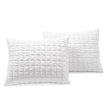 Load image into Gallery viewer, King Size Crinkled Textured 3 Piece Comforter Set White
