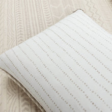 Load image into Gallery viewer, King Scandinavian Chevron Beige Tan White Reversible Cotton Quilt Set
