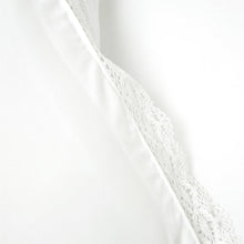 Load image into Gallery viewer, King size White 5-Piece Lightweight Polyester Comforter Set with Lace Trim