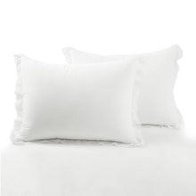 Load image into Gallery viewer, King size White 5-Piece Lightweight Polyester Comforter Set with Lace Trim