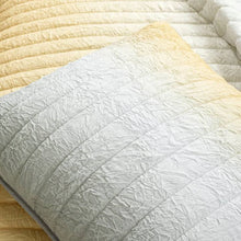 Load image into Gallery viewer, King size Yellow Orange Grey Lightweight Crinkle Fabric 3 Piece Quilt Set