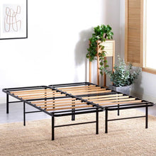 Load image into Gallery viewer, King size Metal Bed Frame with Bamboo Wood Slats