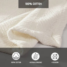Load image into Gallery viewer, King size Cream Bone Lightweight 100-Percent Cotton Blanket - Machine Washable