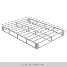 Load image into Gallery viewer, King size 7.8-inch Metal Frame Box-Spring Foundation for Mattress with Cover
