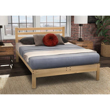Load image into Gallery viewer, King size Solid Wood Platform Bed Frame with Slatted Headboard - Made in USA