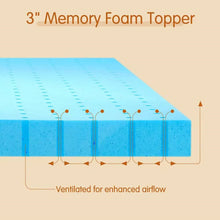 Load image into Gallery viewer, King size 3-inch Thick High Density Memory Foam Mattress Topper