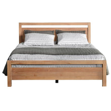 Load image into Gallery viewer, King size Farmhouse Solid Wood Platform Bed Frame with Headboard Footboard