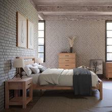 Load image into Gallery viewer, King size Farmhouse Solid Wood Platform Bed Frame with Headboard Footboard