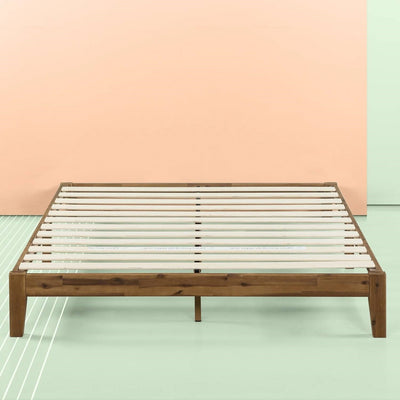 King Simple Modern Solid Wood Platform Bed Frame - 700 lb. Weight Capacity
